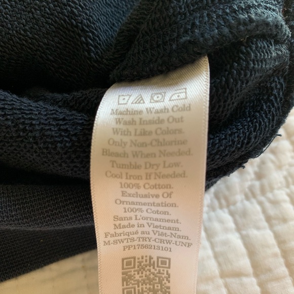 Everlane Uniform The French Terry Crew Sweatshirt Navy Blue - Picture 2 of 2